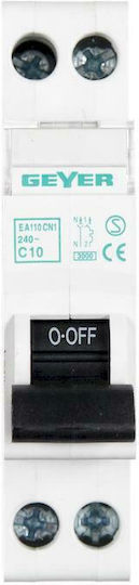 Geyer Αυτόματη Ασφάλεια 10A Διπολική AC EA110CN1