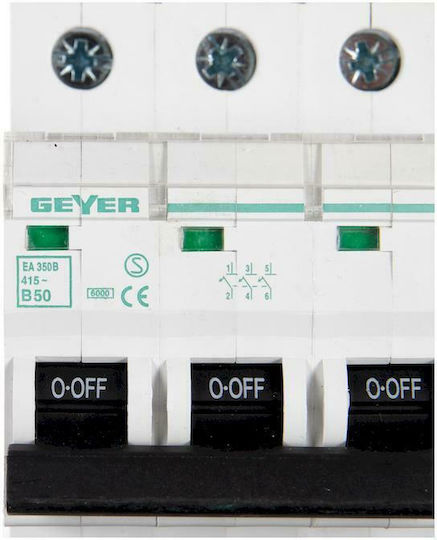 Geyer Automatic Circuit Breaker 50A Triple-pole AC EA350B