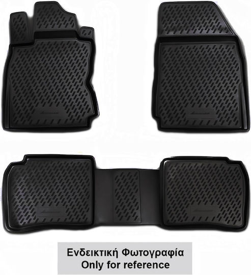 Novline Set of Front and Rear Mats 4pcs Tray Type for Mercedes-Benz M Class 2005-2011 Black