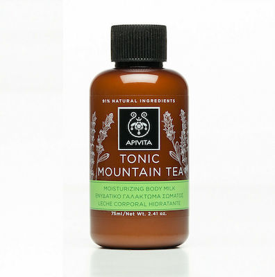 Apivita Tonic Mountain Tea cu bergamotă și ceai verde Hidratantă Loțiune pentru Corp 75ml