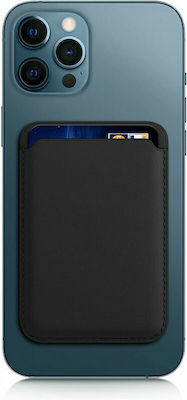 KWmobile PU Leather MagSafe Θήκη Καρτών σε Μαύρο χρώμα