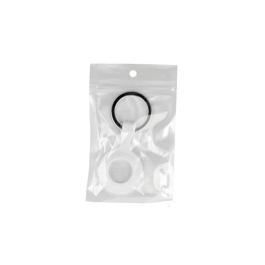 iSelf Key Ring Θήκη Μπρελόκ Σιλικόνης για AirTag σε Λευκό χρώμα