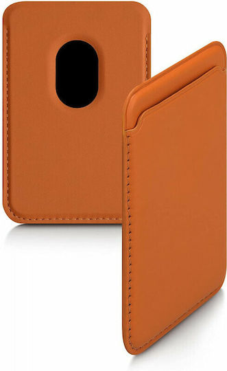 KWmobile MagSafe Kartenetui PU Leather in Orange Farbe