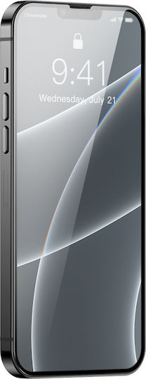 Baseus 0.3mm Full Face Tempered Glass 2 Pieces Black for iPhone 17e / 16e / 14 / 13 / 13 Pro