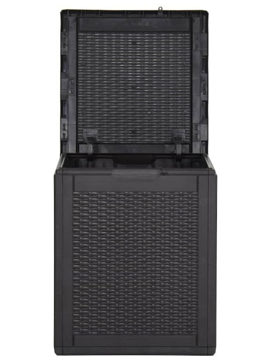 vidaXL Cutie de depozitare pentru exterior din polipropilenă 90lt Negru L43xW44xH51buc