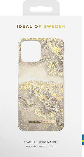 iDeal Of Sweden Printed Back Cover Πλαστικό Sparkle Greige Marble (iPhone 13 Pro Max)