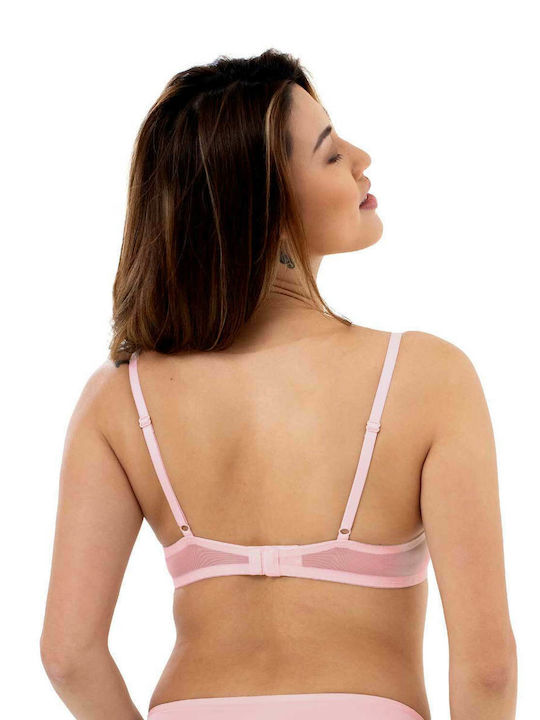 Bra with Light Padding Underwire Grey/Pink