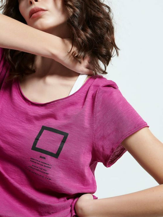 Damen T-Shirt Fuchsie