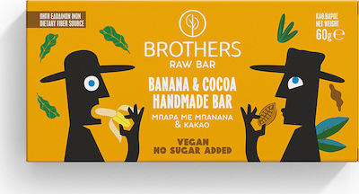 Brothers Healthy Food Bar Raw with Banana & Cocoa No Added Sugar (1x60gr) 60gr