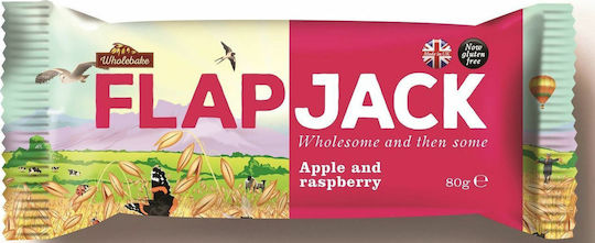 Wholebake Oat Energy Bar Flapjack with Apple & Raspberry 80g