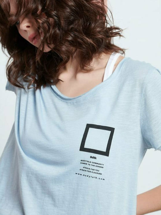 Damen T-Shirt Hellblau
