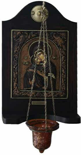 Marhome Saint Icon Panagia Glykofilousa Wooden 24x40cm