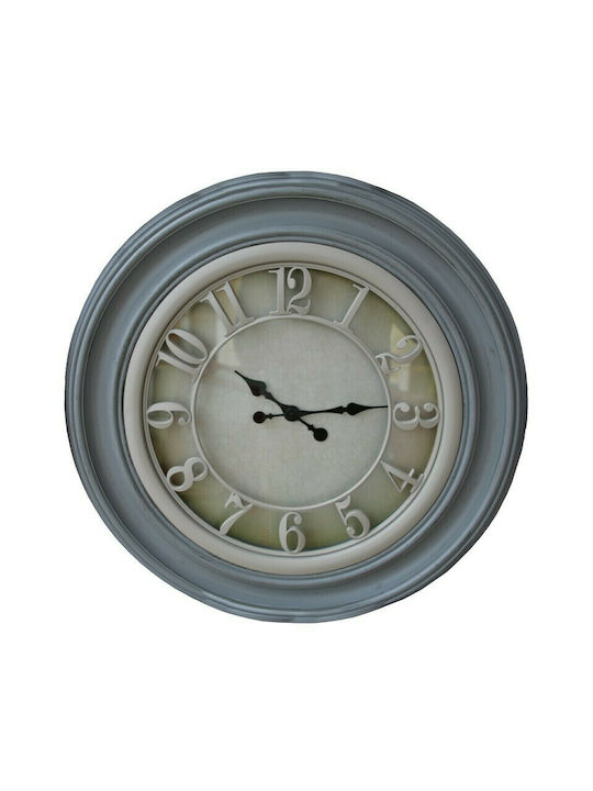 Homeplus Antique Wall Clock Plastic Grey Ø63cm