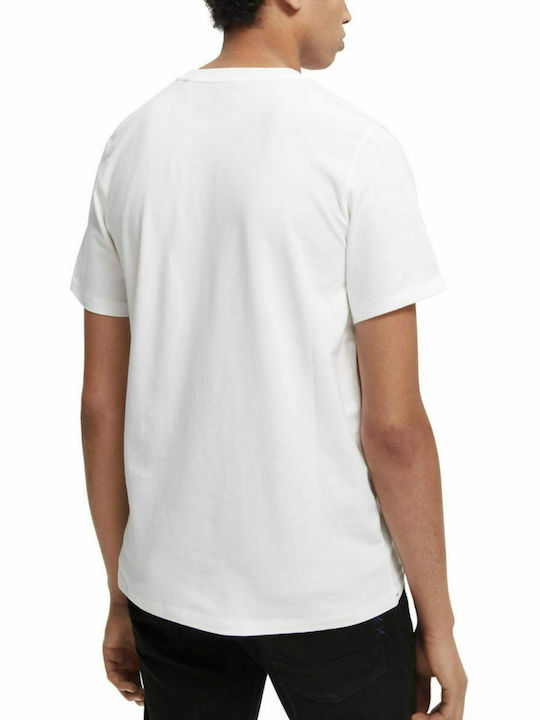 Scotch & Soda Herren T-Shirt Kurzarm Weiß