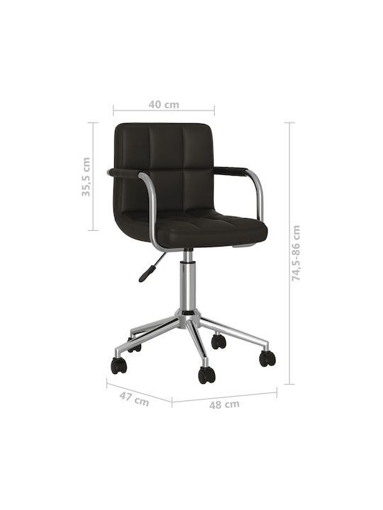 vidaXL Office Chair with Arms Black