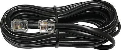 Adeleq Wohnung Telefonkabel RJ11 6P4C 10m Schwarz (17-020101)