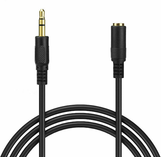 KAL Electronics 3,5mm Klinkenkabel Male - 3,5mm Buchse Schwarz 1,5 m 30649