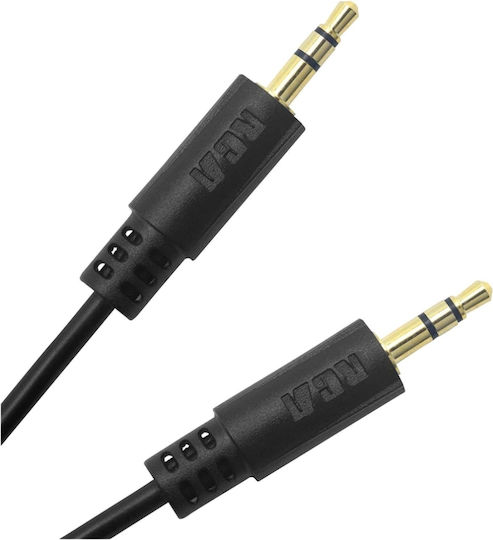 Oehlbach Καλώδιο Ήχου 3.5mm male - 3.5mm male Μαύρο 0.5m με Επίχρυσους Ακροδέκτες D1C84016