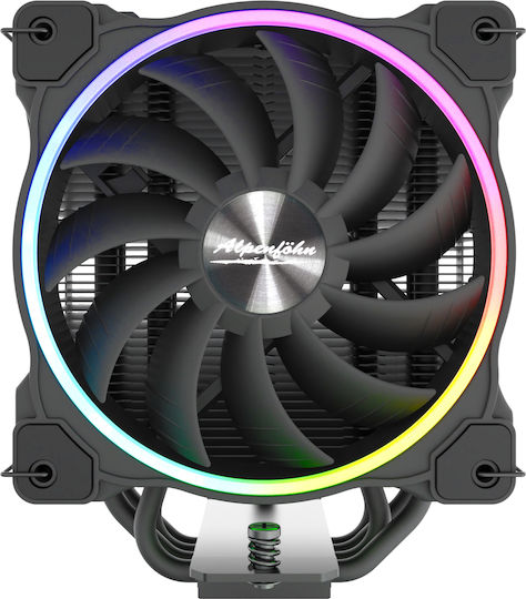 Alpenfoehn Dolomit Advanced Ψύκτρα Επεξεργαστή για Socket AM4/AM5/1200/115x/1700 με ARGB Φωτισμό Black Matt