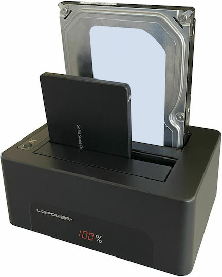 LC-Power LC-DOCK-U3-V Docking Station for 2 Hard Drives SATA 2.5" / 3.5" with Connection USB 3.0