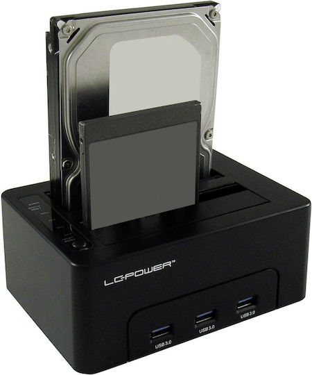 LC-Power LC-DOCK-U3-HUB Docking Station for 2 Hard Drives SATA 2.5" / 3.5" with Connection USB 3.0