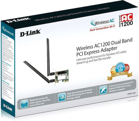 D-Link Ασύρματη Κάρτα Δικτύου Wi‑Fi 4 (1200Mbps) PCI-e