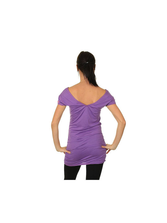 Reebok Femeie Bluză-rochie Mânecă scurtă Violet