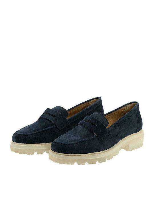 Women's Moccasins in Navy Blue Color
