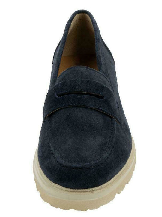 Women's Moccasins in Navy Blue Color