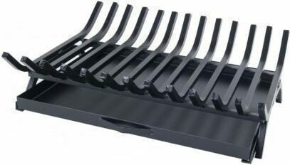 Biofan Metallic Fireplace Grate with Ashtray 60x40cm