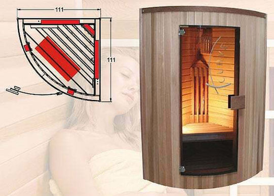 Sauna Curve Ατομική Σάουνα Υπερύθρων Εσωτερικού Χώρου Μ110xΒ110xΥ200cm Sauna Curve Ατομική Σάουνα Υπερύθρων Εσωτερικού Χώρου Μ110xΒ110xΥ200cm