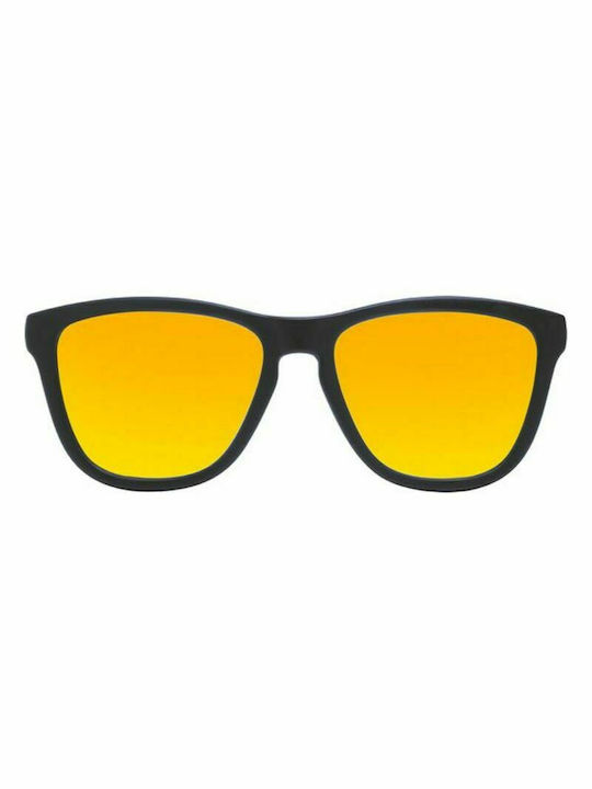 Hawkers Carbon Black Daylight One Unisex Sunglasses with Black Plastic Frame and Orange Polarized Mirror Lens HKRS2009