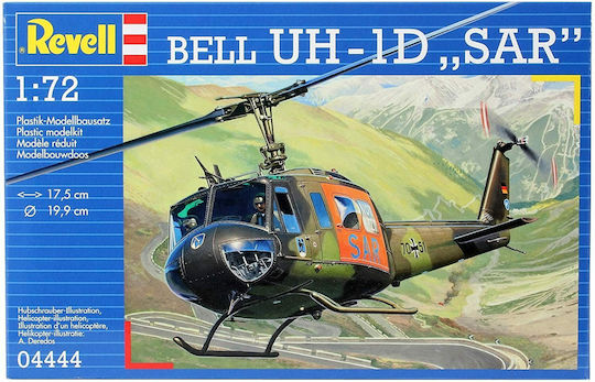 Revell Planes Series Bell UH-1D "SAR" Modeling Figure Helicopter 115 Pieces in Scale 1:72 17.5x19.9cm.