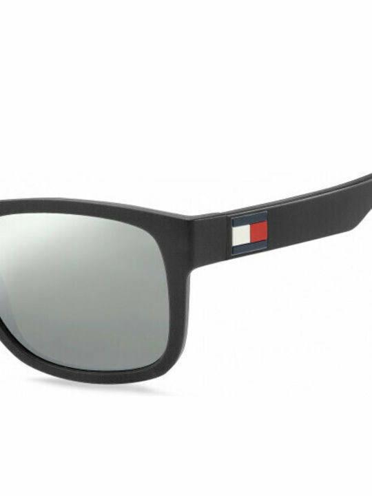 Tommy Hilfiger Men's Sunglasses with Black Plastic Frame and Blue Mirror Lens TH1556/S D51/T4