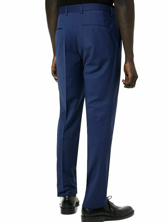 Henry Getlin Men's Winter Suit Slim Fit Navy Blue