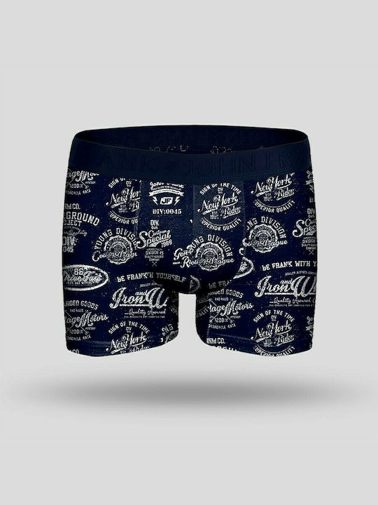 John Frank Herren Boxershorts Mehrfarbig mit Mustern 3Packung