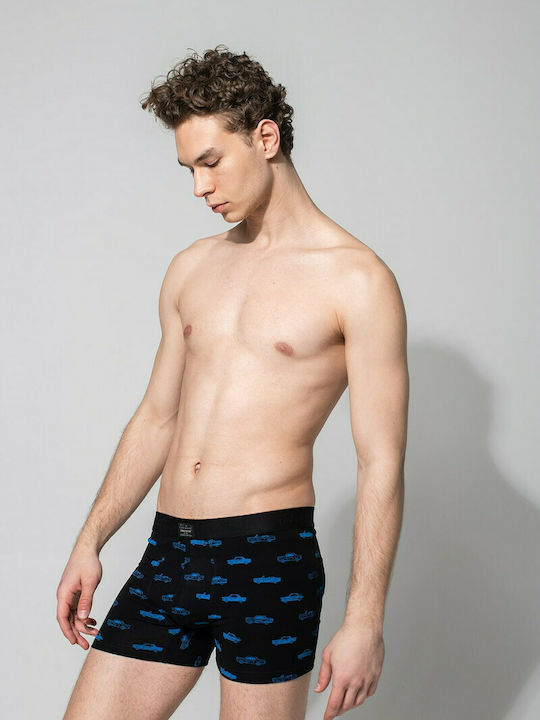 Men's Boxer Blue with Patterns
