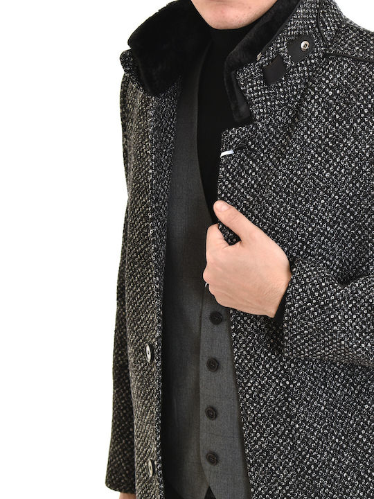 Rezzo Herren Mantel Schwarz
