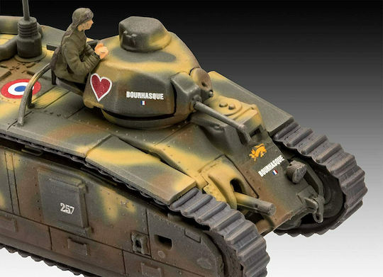 Revell Military Collection Char B.1 bis FT.17 Modeling Figure Tank 96 Pieces in Scale 1:76 18x6x4.2cm.