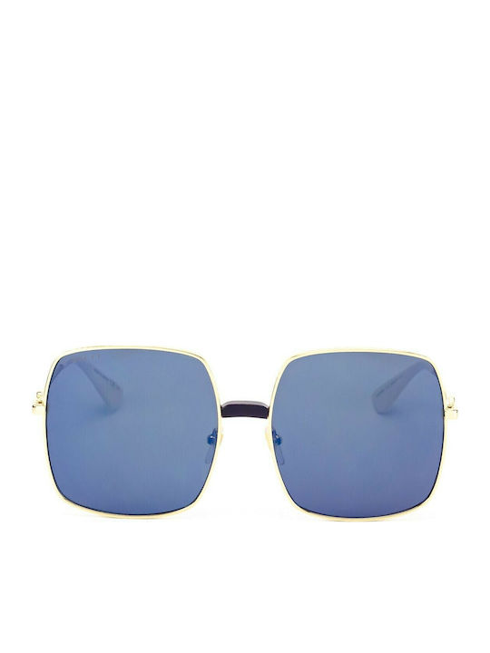 Gucci Women's Sunglasses with Black Metallic Frame and Grey Lenses GU-GG414S-001