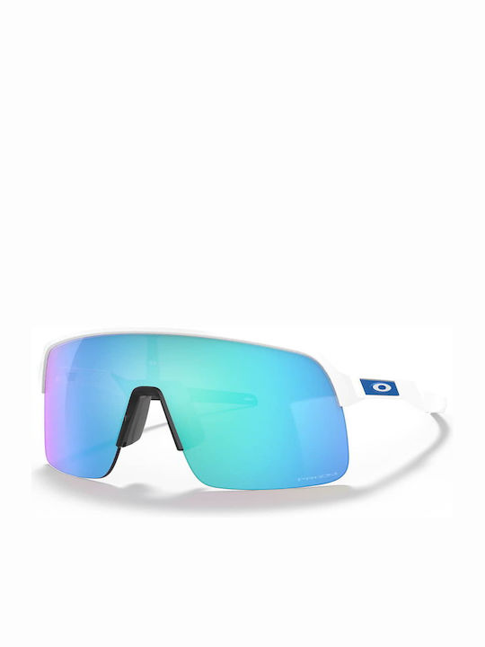 Oakley Sutro Lite Men's Sunglasses with White Plastic Frame and Light Blue Mirror Lens OO9463-19