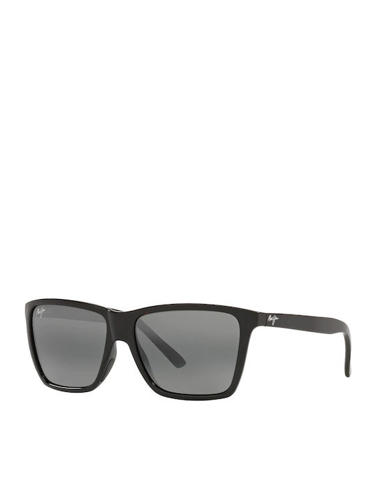 Maui Jim Cruzem Sonnenbrillen mit Schwarz Rahmen und Schwarz Spiegel Linse B864-02