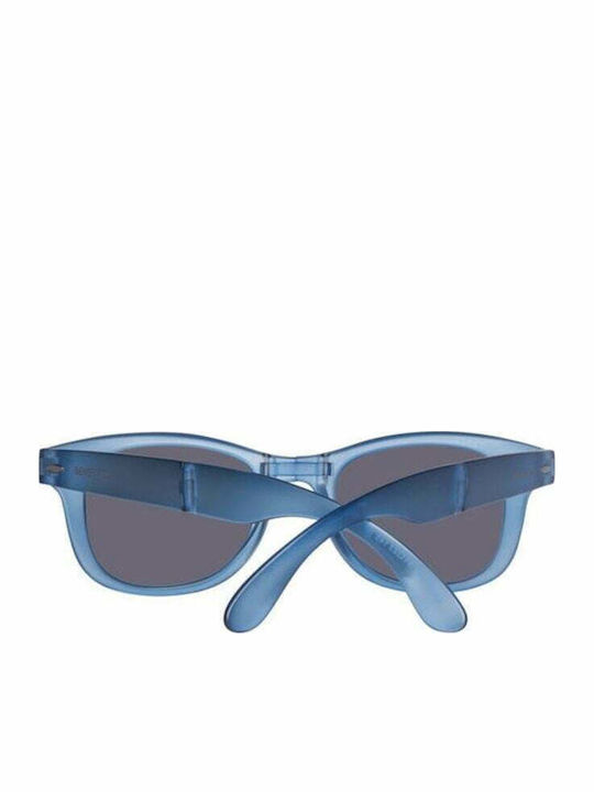 Benetton Men's Sunglasses with Blue Plastic Frame and Gray Lens BE987S 02