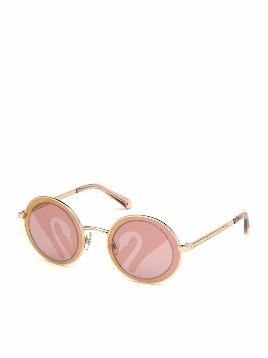 Swarovski Sunglasses Ροζ Χρυσά with Metal Frame Swarovski Sunglasses Ροζ Χρυσά with Metal Frame