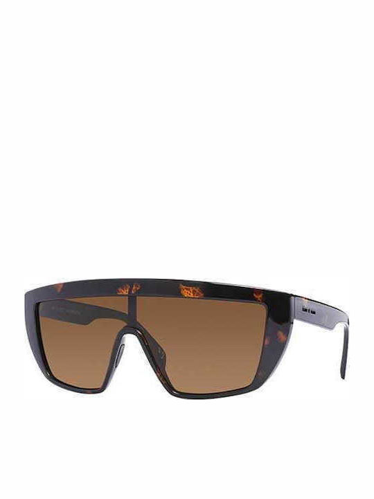 Italia Independent Men's Sunglasses with Black Plastic Frame and Brown Lens 0912.DHA.044