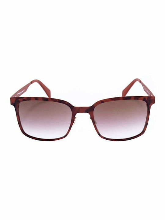 Italia Independent Men's Sunglasses with Burgundy Metal Frame and Brown Gradient Lens 0500.092.000