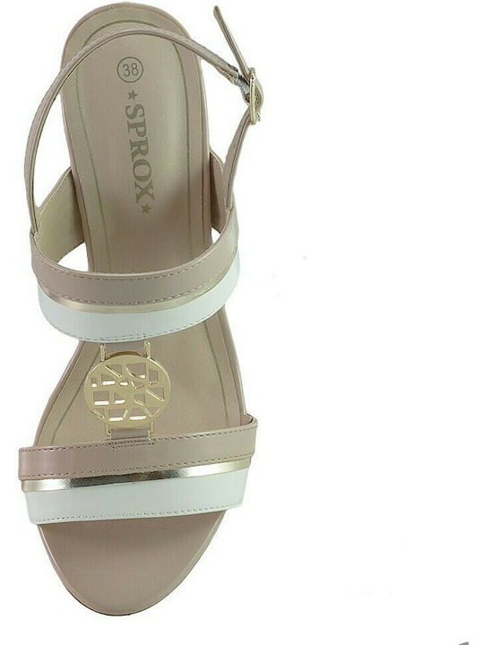 Sprox Sandale dama White / Nude