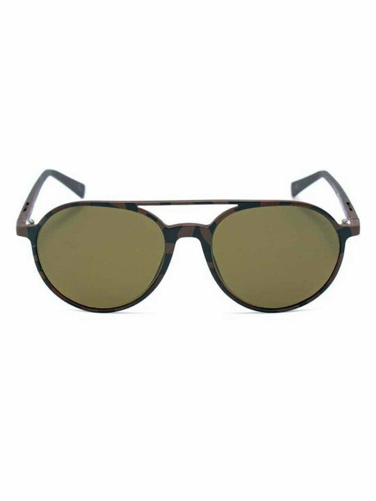 Italia Independent Men's Sunglasses with Brown Plastic Frame and Gray Lens 0038.148.000