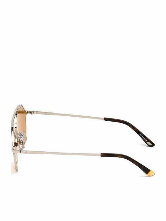 Web Unisex Ochelari de soare cu Argintiu Cadru și Maro Lentilă WE0198 16E