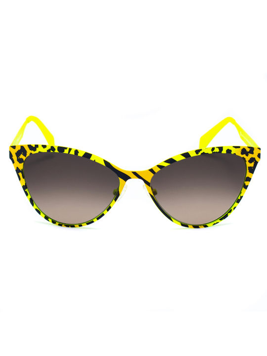 Italia Independent Women's Sunglasses with Yellow Metal Frame 0022.ZEB.055